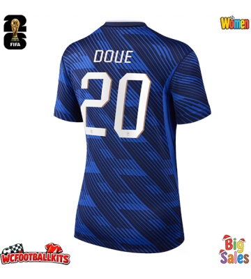 France Desire Doue #20 Replica Home Stadium Shirt for Women World Cup 2026 Short Sleeve